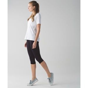 Lululemon In The Flow Crop II Heathered Naval Blue